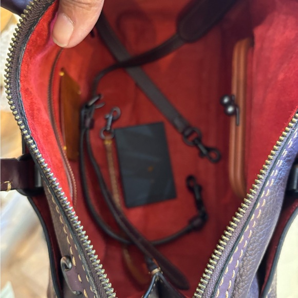 Coach woman  Dark Brown rogueLeather satchel - Picture 11 of 11